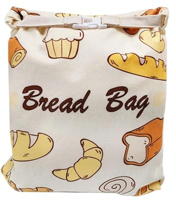 Ofcwoa per il pane in d' , grande capacità, riutilizzabile, facile da pulire, sacchetti per pane fatti in casa, per cucina, panetteria, caffè, congelatore, impasto