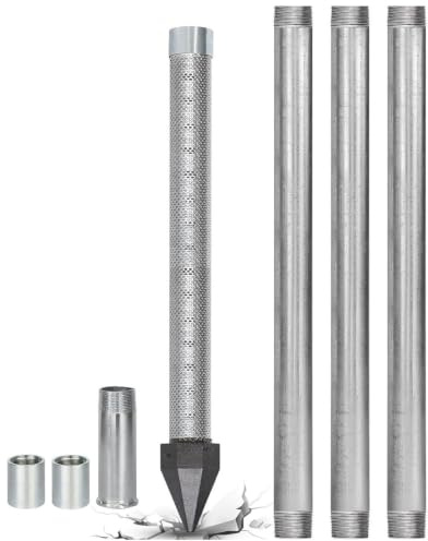 Mirjynous Kit Punta Filtrante 1-1/4 Pollici per Pozzo Artesiano Sostenibile 3PipeKit/4m