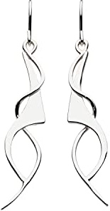 Dew kvinnors konst Nouveau droppe sterling silver örhängen, Sterlingsilver, Ingen ädelsten