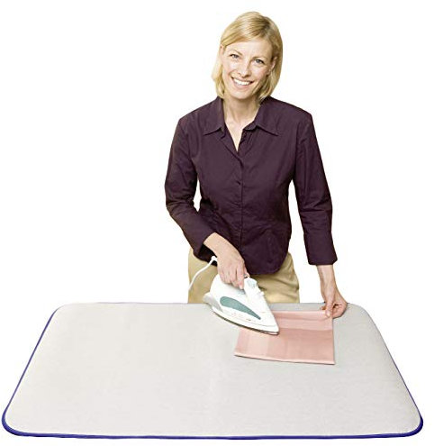 WENKO 1035073500 Thermo Bügeltischauflage, hitzereflektierend, Baumwolle, 65 x 100 cm, Silber matt