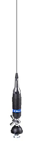Midland Antenne CB Alan S9 Plus Code T638 mit 4 m RG58 Kabel, Schwarz/Silber