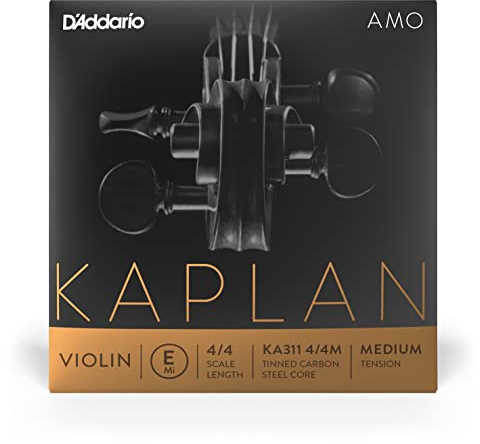 D'Addario Kaplan Amo Violinsaite - Einzelsaite E - KA311 4/4M - Violinsaiten - 4/4 Skala, Mittlere Spannung