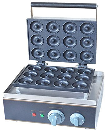 Hanchen Commercial Home Use 12pces Non-stick Electric Doughnut Donut Baker Iron Machine Waffle Maker (220V)