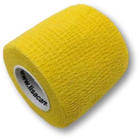 LisaCare - Benda elastica coesiva, autoadesiva, larghezza 5 cm, per persone e animali, per sport, lavoro, equitazione, colori e motivi assortiti