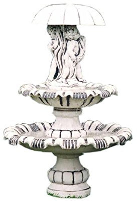 Steinbrunnen Springbrunnen Brunnen Krugfrau Zierbrunnen Beckenbrunnen Wasserspiel Gartenbrunnen Höhe: 180cm