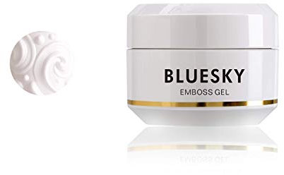 Bluesky UV Gel Emboss Carving Gel for Nail Art, White, 02, 8 ml (Requires Curing Under UV/LED Lamp)