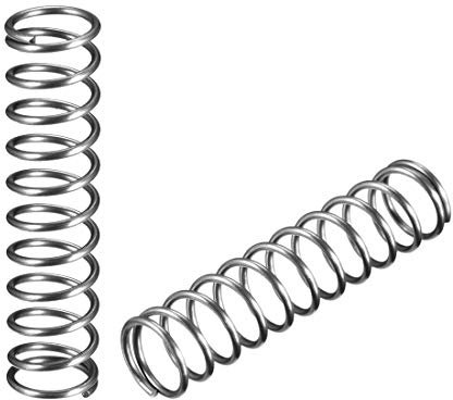 sourcing map Wire Diameter 0.05, OD 0.47, Free Length 2 Spring Steel Coil Extended Compressed Spring 10pcs
