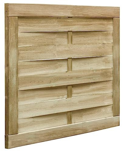 vidaXL Puerta de Jardín, Puerta de Valla, Cerca Cercado de Listones, Puerta de Entrada para Patio, Madera de Pino Impregnada Verde 100x75 cm