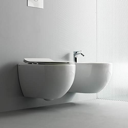 Yellowshop - Sanitari bagno sospesi filo muro Rimless mod Glomp