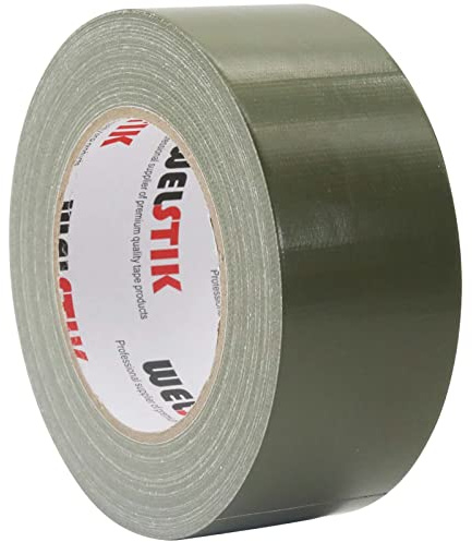 WELSTIK Professional Grade Army Green Tape Duct Tape, Waterproof Duct Cloth Fabric,Duct Tape for Photographers,Repairs, DIY, Crafts, Indoor Outdoor Use,2 Inch X 45 Yards, Olive Green