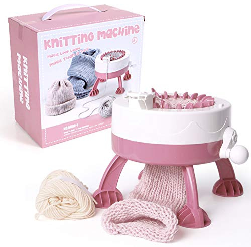 PLLO Strickmaschine, 22 Nadeln Smart Webstuhl Strickbrett Rotierende Doppelstrickmaschine, Rundstrickmaschine für Erwachsene und Kinder