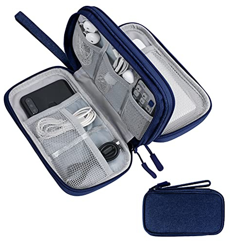 Skycase Kabeltasche,Elektronikzubehör Organizer Tasche,Travel Essentials Tech Pouch Bag,Doppelte Kabel Organizer Tasche für Elektronische Accessoires Powerbank Kabeltaschen
