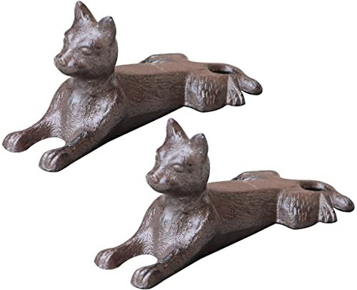 Türstopper Boden Keil Garage Robustes Crashfestes Gusseisen Türkeil, Retro Liegende Hundeform Dekoration Keile, Geburtstagsgeschenk (Color : Vintage Color, S : 16.8 * 7.8 * 7.7cm)