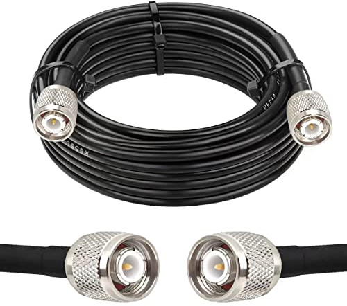 MOOKEERF TNC Male to TNC Male Coax Cable 25FT, 50 Ohm RG58 Coaxial Cable with TNC Connectors for GPS Navigation Antenna,RTK Surveying Antenna,Wireless mic System