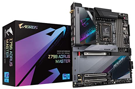 GIGABYTE Z790 AORUS Master (LGA 1700/Intel Z790/EATX/DDR5/5* M.2/PCIe 5.0/USB 3.2 Gen2X2 Type-C/Intel WiFi 6E/Marvell AQtion 10GbE LAN/Q-Flash Plus/EZ-Latch Plus/Scheda madre da gaming)