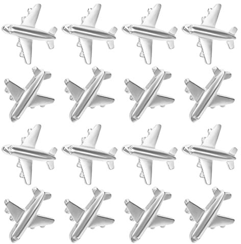 NUOBESTY flygplansrivare 12 stycken metall-rivnålar dekorativa häftstift för väggdekoration