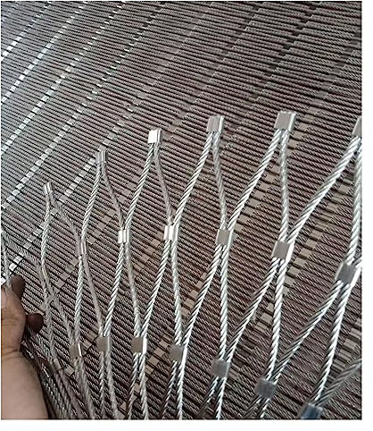 EHEIN Flexibles Edelstahldrahtseilgeflecht mit 3,0 mm Durchmesser, Balkontreppenschutz, Absturzsicherung, Tierkäfige (Color : 20cm, Size : 1X8m)