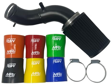 Kit Aspirazione Diretta Alta 2 Ingressi IHI-1446-TD04 compatibile con Abarth 500/595 in ALLUMINIO (Rosso)