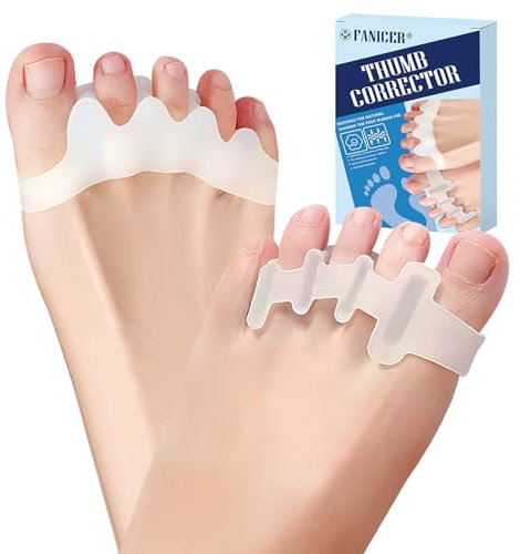 4 Stück Zehenspreizer Silikon, Transparente Zehentrenner, Zehenspreizer für alle Zehen, Hammerzehen Korrektoren für Hallux Valgus Korrektur, Lange stehen, Damen und Herren