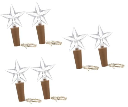 Ciieeo 6pcs Led Wine Cork Lights String Lights for Decor Battery Operated Cork