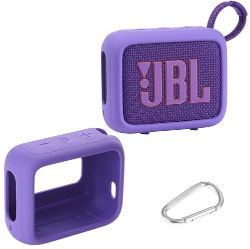 AONKE Silicone Cover for JBL Go 4 Portable Bluetooth Speaker (Purple)
