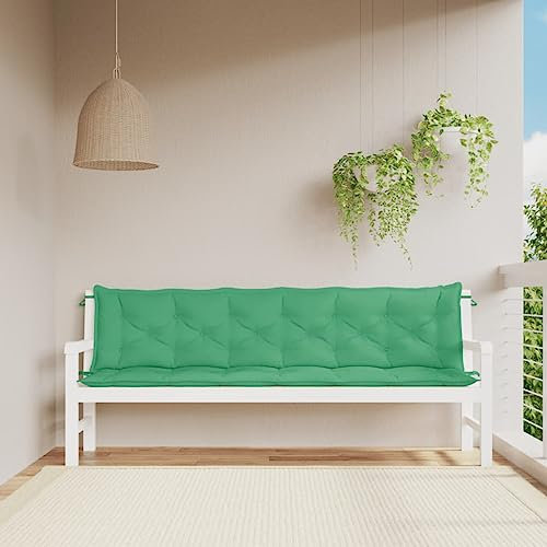 ZEYUAN Gartenbank-Auflagen 2 STK. Grün 200x50x7 cm Oxford-Gewebe, Terrassenmöbel, Wetterfeste Bank, Outdoor Bank, Parkbank, Garten Banken, Deko Bank, Gartenmöbel - 361740