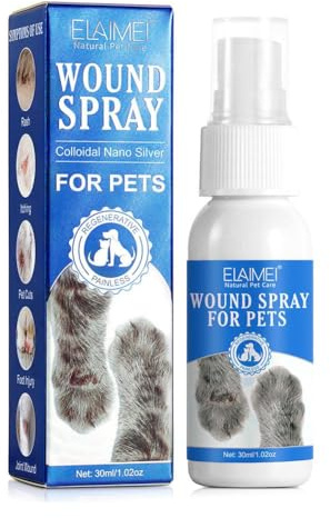 DTREELS Pet Wundspray für Hunde und Haut, Hautausschlag, Moos, Kratzer-Reparatur, Wundblockierung, Flüssigkeit, D2o1