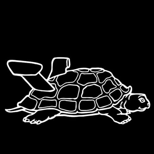 JIFENLI Autoaufkleber 17,3 cm * 8 cm kreative Schildkröte Auto Auto Aufkleber Auto Kofferraum Dekor Zubehör Vinyl Aufkleber Schwarz/Silber