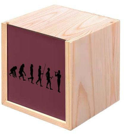 Fabulous Holzkiste – Evolution Querflöte, Musikinstrument, 10 x 10 x 10 cm
