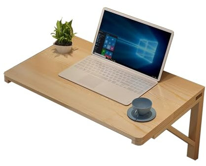 Schwebender Wand-Tisch mit Halterung für kleine Räume, Holz, Esszimmer, Wohnzimmer, Balkon, Computertisch (40 x 100 cm)