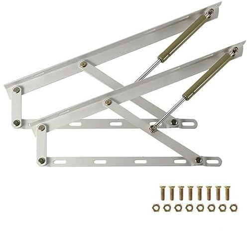 2er-Set Hydraulischer Betthebemechanismus, Hydraulische Hebestange für Doppelbettrahmen, Pneumatische Stange für Bett, Hydraulisches Betthebescharnier, Gasdruckfeder-Hebeunterstützung, Möbel
