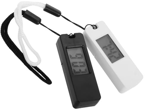 Hemobllo 2pcs Mini Digital Keychain Watch Silent Electronic Pocket Watch with Clear Display Portable Clock for Students Backpack Travel Keyring Accessory