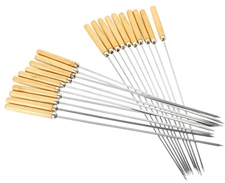 TOYANDONA Brochetas Para Barbacoa Acero Inoxidable Brochetas Metálicas Para Asar Carne y Kebab Kit De Para Parrilla