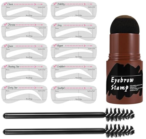 Kit de tinte de cejas | Plantilla de cejas de 10 piezas plantilla de cejas | Plantillas de cejas, sello en la frente para mujeres, niñas, días, casa