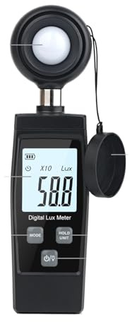 Luxmètre numérique portatif, capteur d'éclairement Photo 200000 lux avec Maintien des données Max/Min, luxmètre, illuminomètre