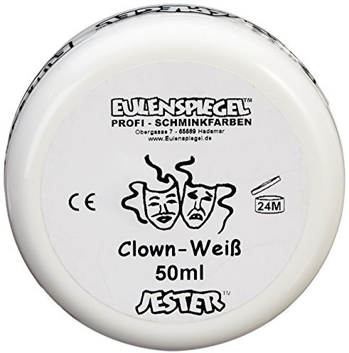 EULENSPIEGEL Schminke Clown weiß 50m Schraubdeckeldose