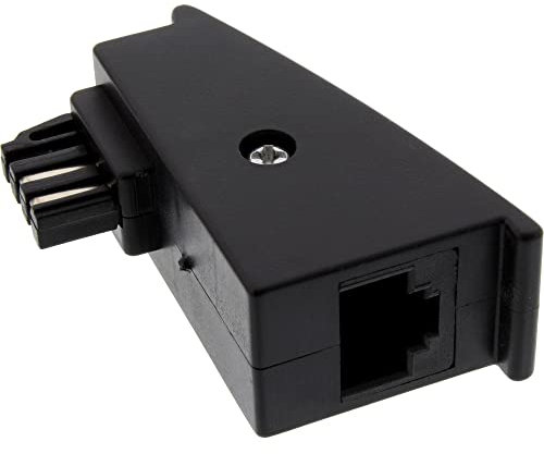InLine 23458 Adattatore Tae-F Maschio a RJ45, 8P2C Femmina per Fritzbox, Nero