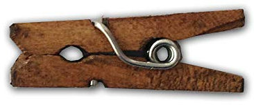 LWR CRAFTS Mini-Wäscheklammern aus Holz 15 Farben 100 Stück pro Packung 1″/2,5 cm (Jacobean)