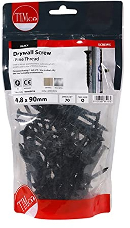 Timco 00032dryb PH2 Schnellbauschraube – Schwarz (Box von 400), 00090DRYB