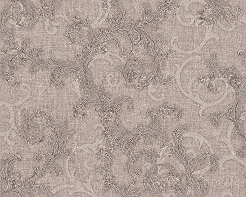 Livingwalls Versace Luxus-Tapete Grau - klassische Barock-Tapete mit Ornamenten Mustertapete Vliestapete 10,05 m x 0,70 m - Made in Germany