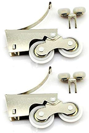 YUANQIAN Leise Riemenscheibe aus Edelstahl/Titanlegierung mit zwei Rollen für Schiebetür (YQ-1038-Double -Paar)