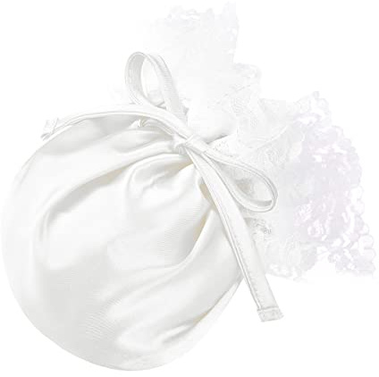 CHICTRY Herr C-string satin stringtrosa bulge påse sträng sissy underkläder med dragsko spets påse bikini trosor underkläder erotiska underkläder, Vit, one size