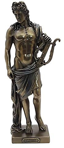 Apollo Phoebus Gott Mythologie griechische römische Statue Skulptur Bronze Finish