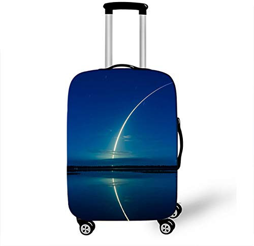 Elastisch Kofferhülle, DOTBUY 3D Reise Kofferschutzhülle Gepäck Cover Reisekoffer Hülle Schutz Bezug Schutzhülle Waschbare Reisetasche Kofferbezug (Meteor,XL (30-32 Zoll))