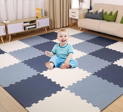Spielmatte Baby Puzzlematte, 18 Teile, 30x30cm, Dick: 1,2 cm, 1,6m²