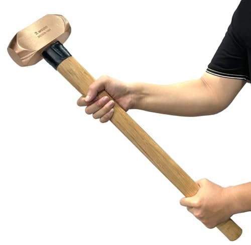 WEDO Marteau plat en cuivre avec manche en bois 6,8 kg 900 mm