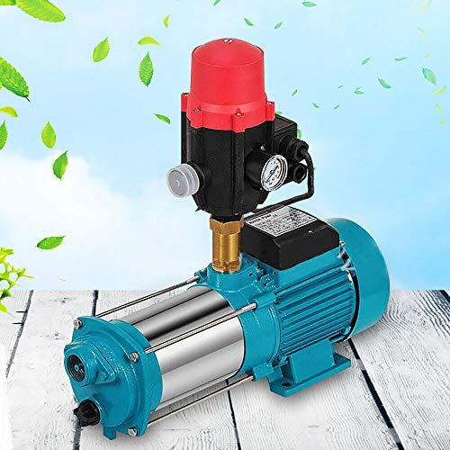 Kreiselpumpe Wasserpumpe Gartenpumpe Wasserwerk Edelstahl Jetpumpe Hauswasserwerk mit Schaltautomatik Druckschalter 1300 Watt 4000 L/h 9,8bar