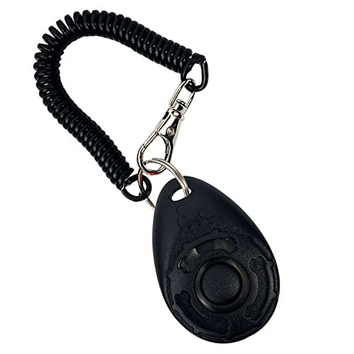 DOANTE 1 Stück Klicker Hund,Clicker Hund,Hundeklicker,Klickertraining für Katzen,Hunde Clicker,Clicker Hundetraining,Hunde Klicker Set,Klickertraining für Hunde-Schwarz