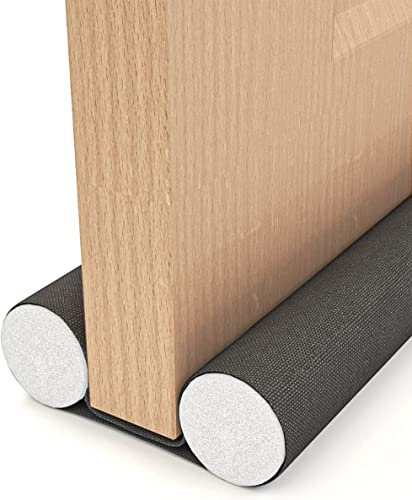 HASA zone 93cm Double Boudin de Porte Libre de Couper, Boudin Porte avec Tissu Oxford Imperméable Ecologique, Bas de Porte Isolant pour Dessous de Porte Intérieur et Extérieur Protection, Gris