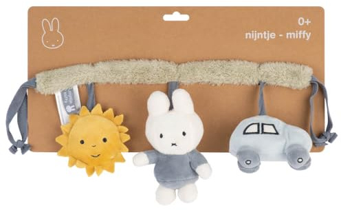 Tiamo NIJN934 Stoff Kinderwagenkette Miffy Hase Spielzeug für Babyschale - Fluffy grün